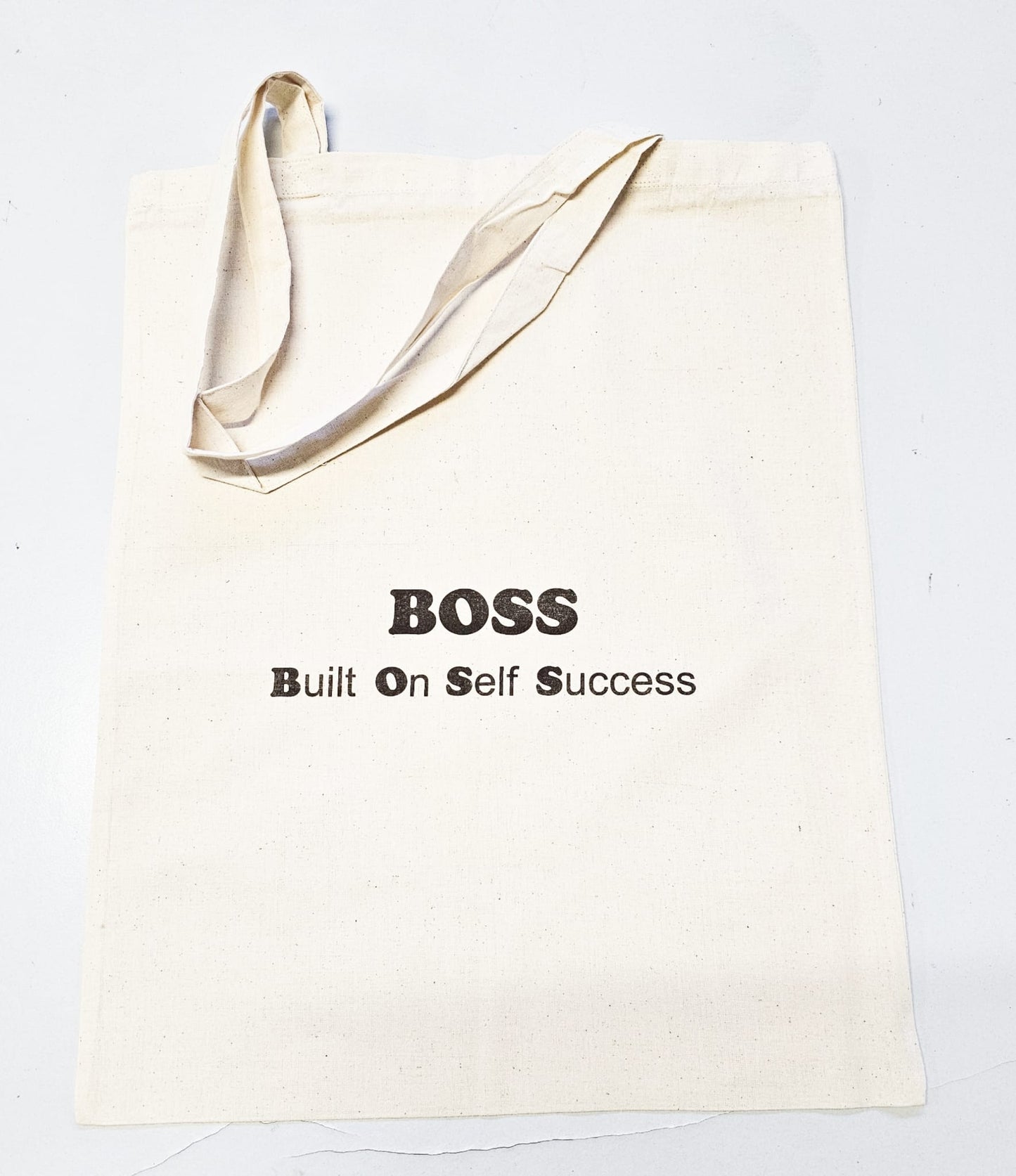 BOSS Built On Self Success Tote Bags printed on both sides Large 50cm x 40cm