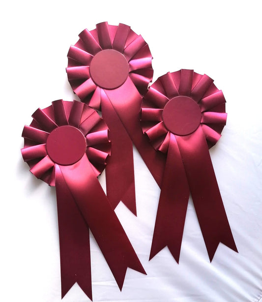 10 X 1 Tier Burgundy Rosettes