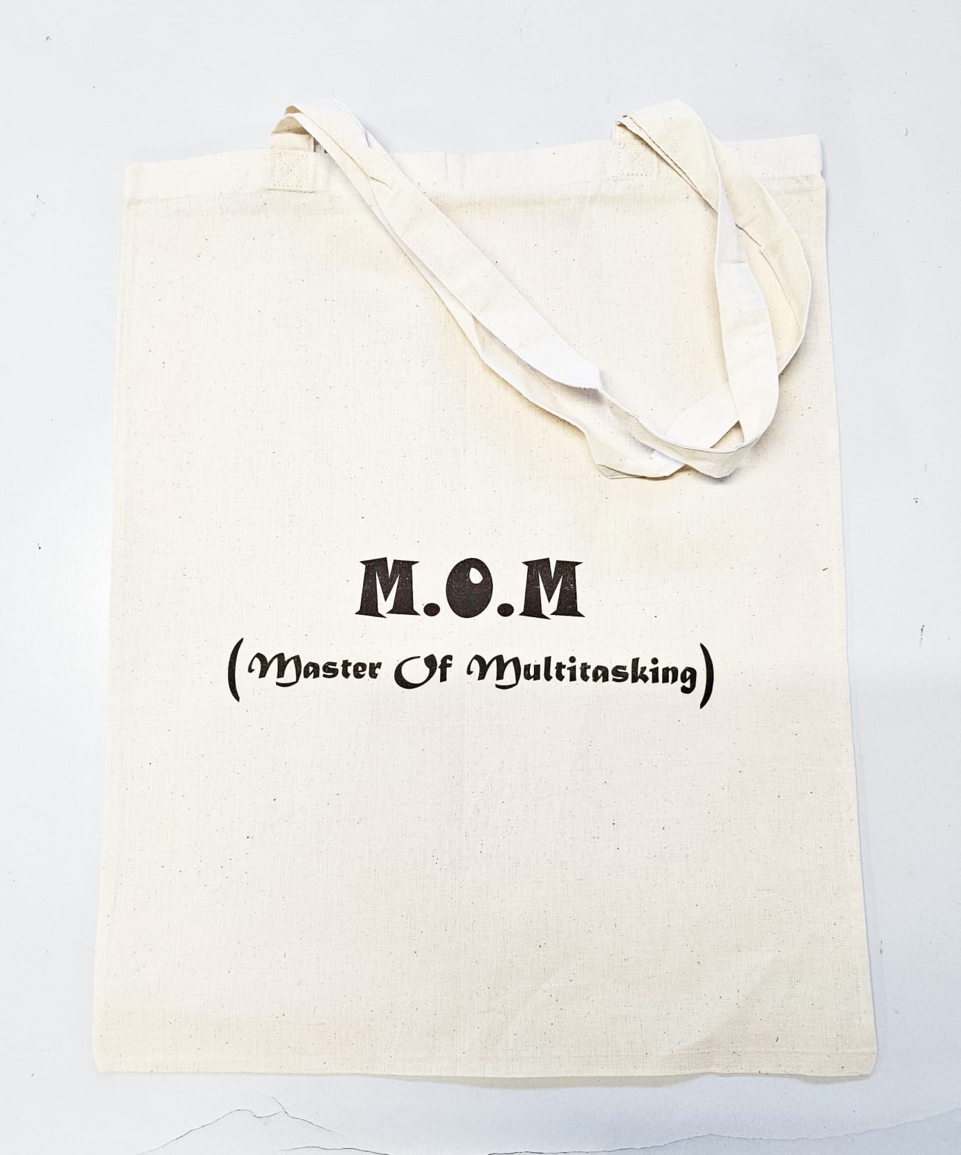 MOM Master Of Multitasking Tote Bags printed on both sides Large 50cm x 40cm