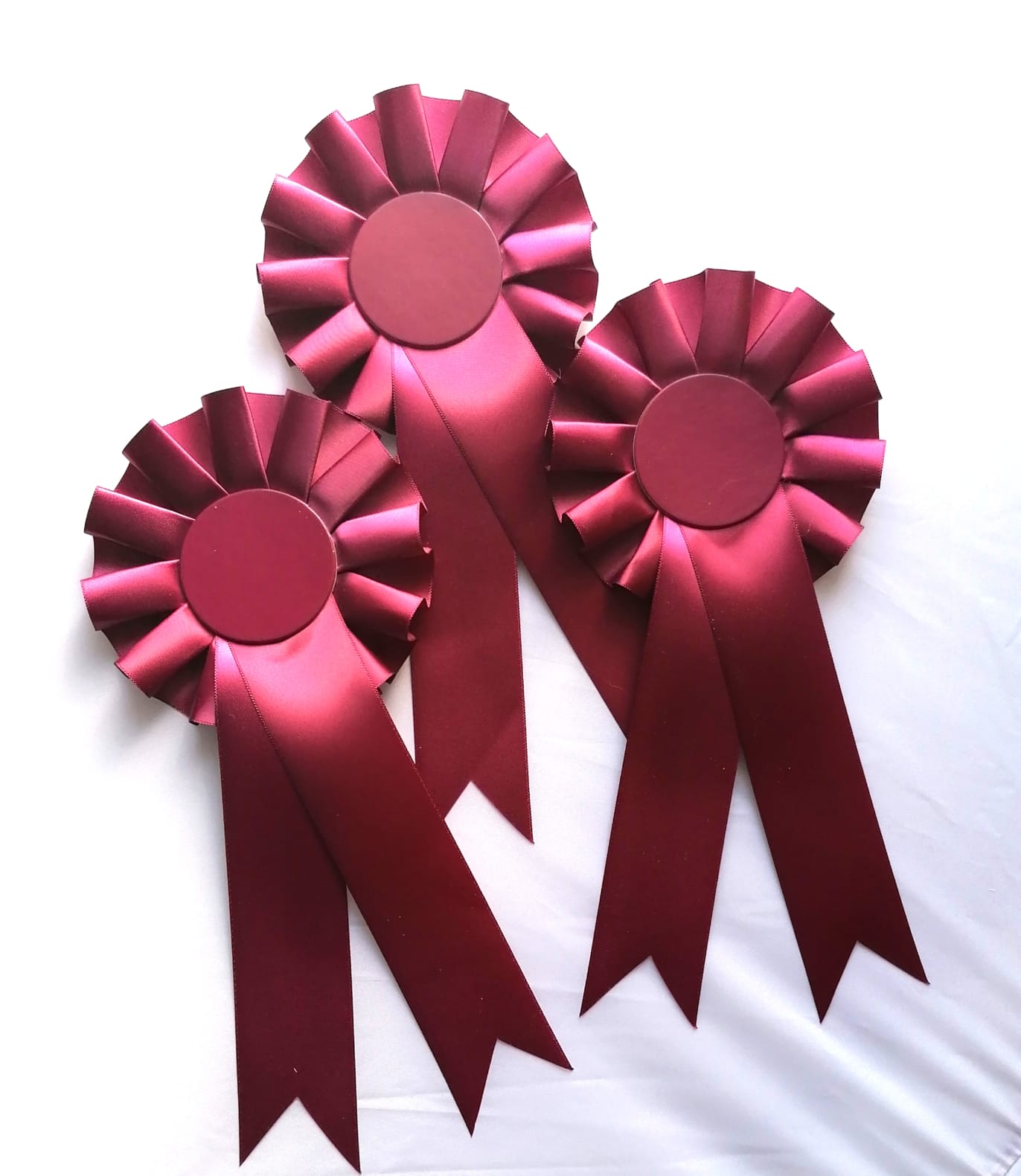 10 X 1 Tier Burgundy Rosettes