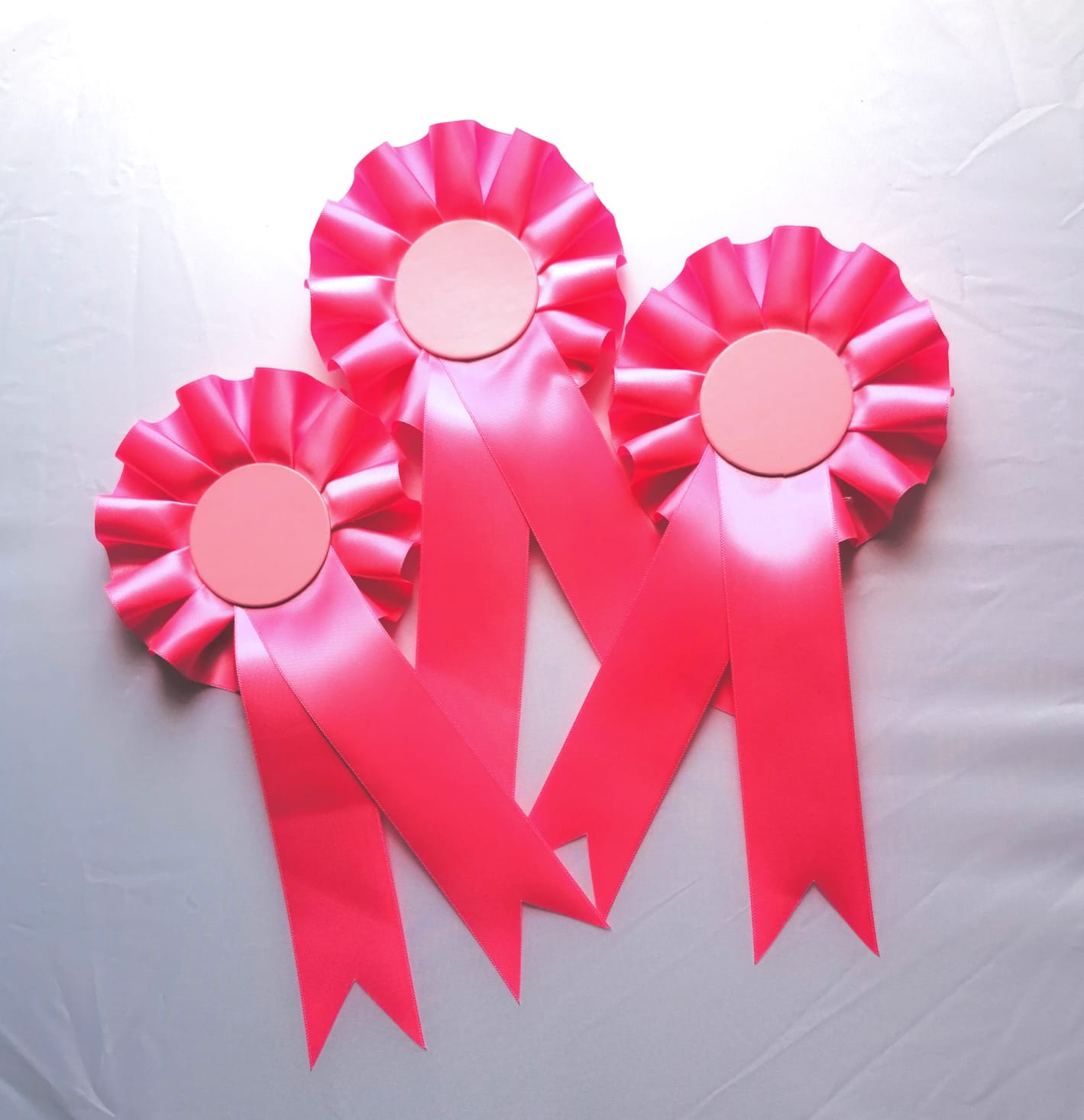10 X Pink Rosettes