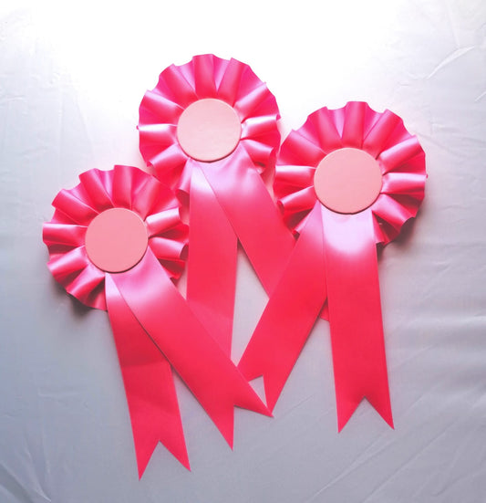 10 X Pink Rosettes