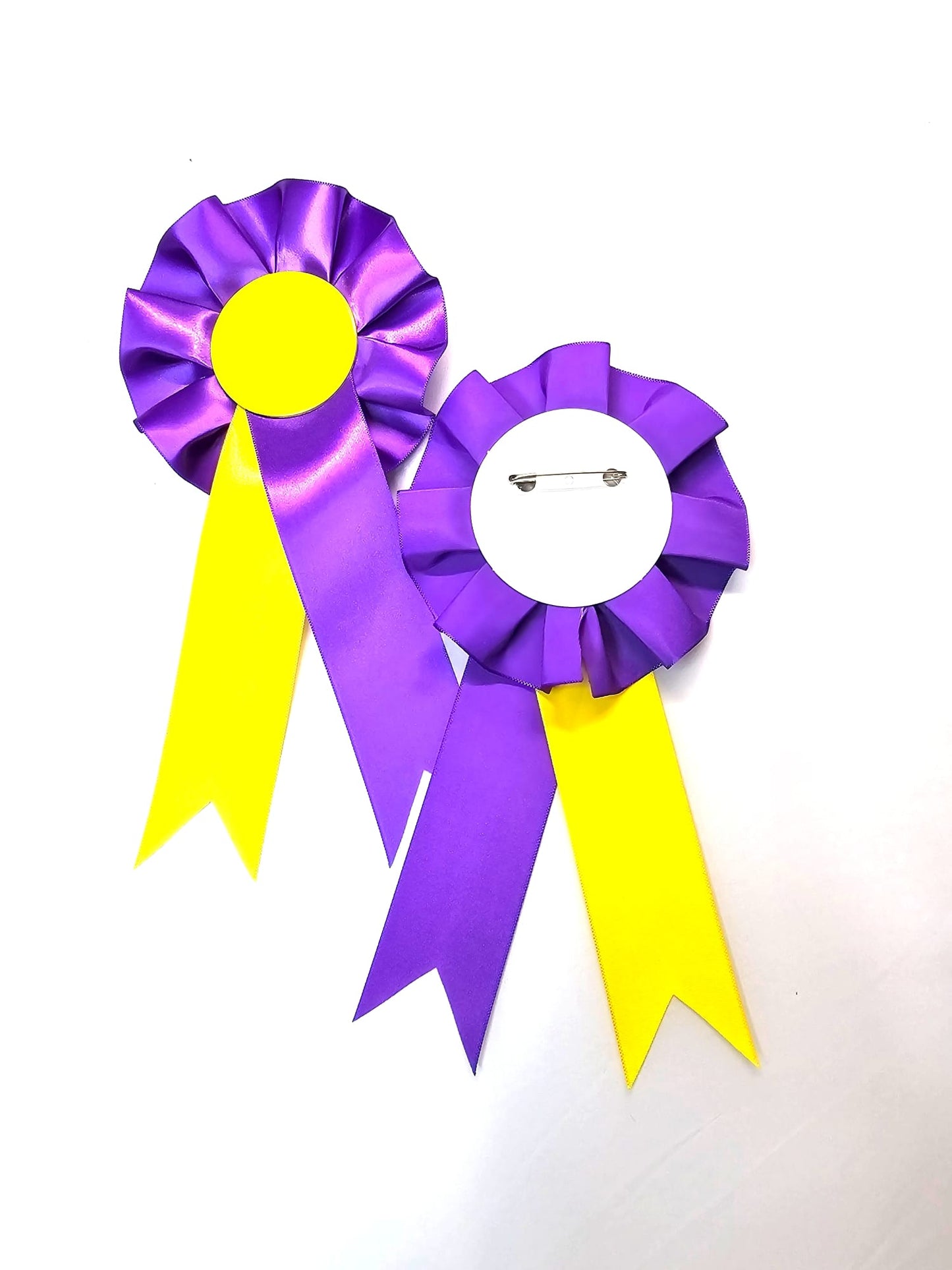 10 x Purple and Yellow Rosettes