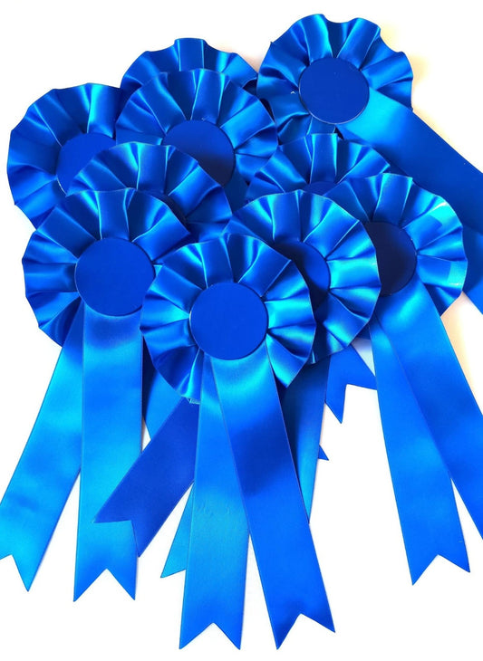 10 X Blue Rosettes