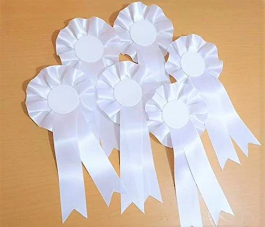 10 X White Rosettes