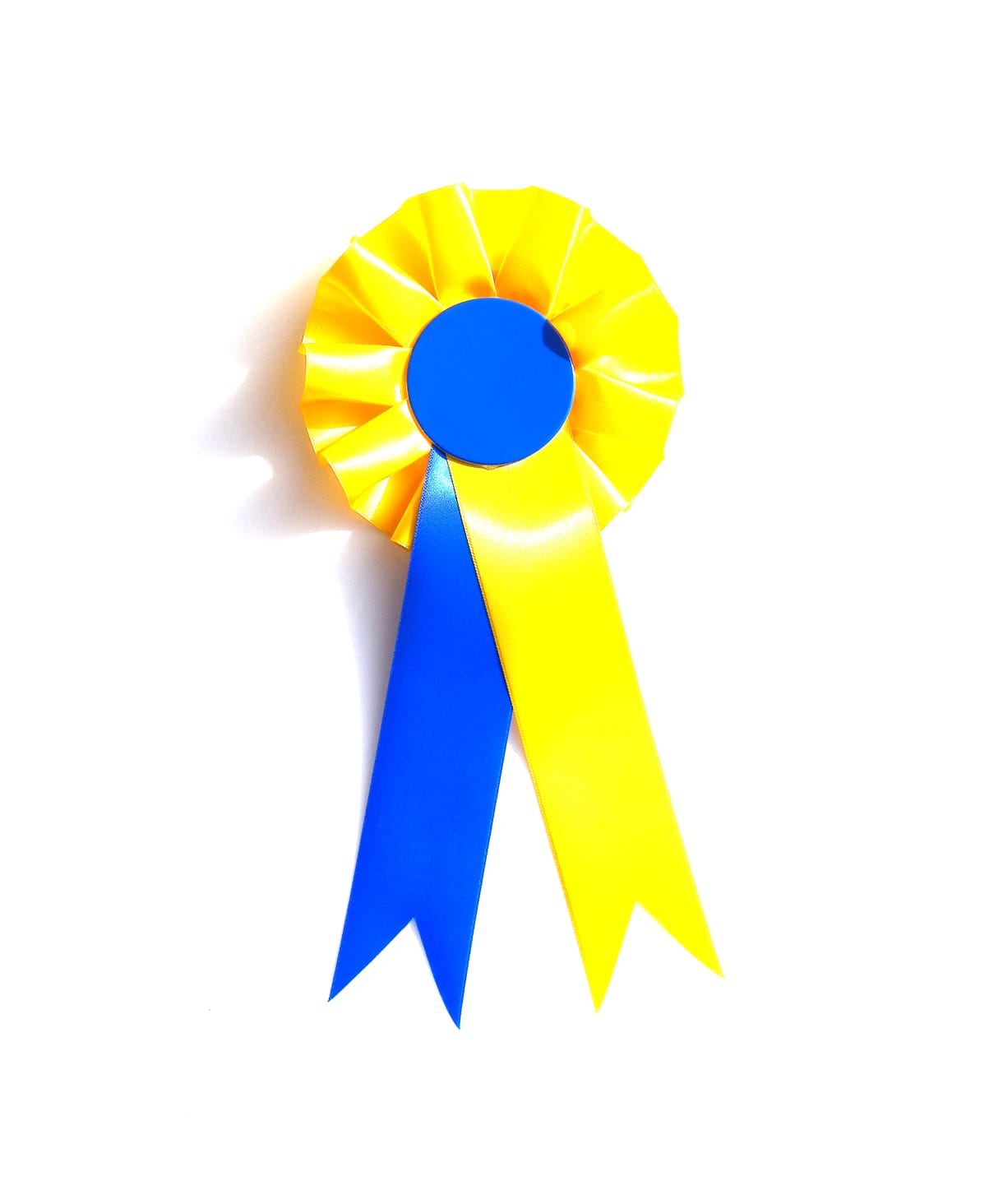 10 X 1 Tier Yellow and Blue Rosettes